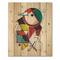 Designart - Colored Geometric Abstract Compositions II - Modern Print on Natural Pine Wood